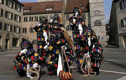Fastnachtsfigur „Hänsele". Fotoaufnahme von 1972.