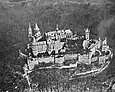 Burg Hohenzollern - Luftbild um 1912, Otto Kutter Blick vom Süden auf die Burg Hohenzollern aus der Vogelperspektive.
